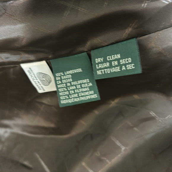 Lauren Ralph Lauren wool
 Plaid Blazer/Jacket Brown Preppy Tweed Women’s Size - Picture 5 of 7